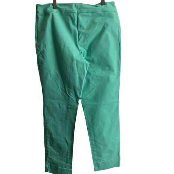 𝅺Ellen Tracy‎ Muted Mint Green Pull on Style Capri Pants - Size 8 - Picture 2 of 9